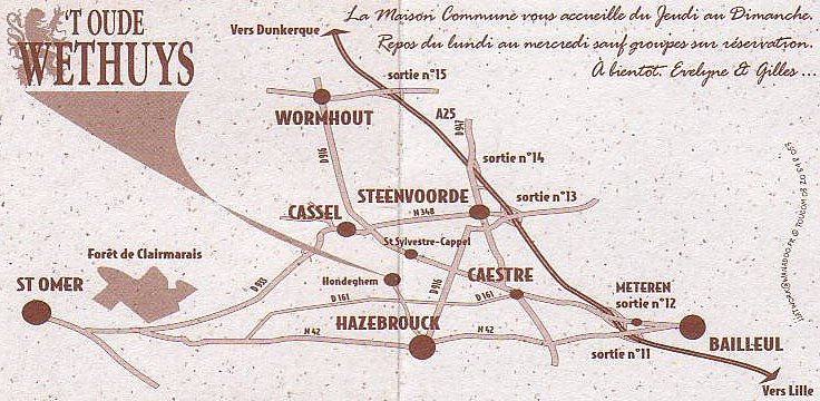 Estaminets flamands : L'ancienne maison commune ( T'oude Wethuys) à Hondeghem