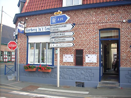 Estaminets flamands : L'estaminet du Centre ( ou Café du Centre) à Godewaersvelde